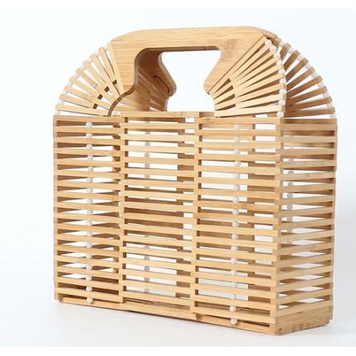 Bamboo clutch bag bamboo beach bag handles for women