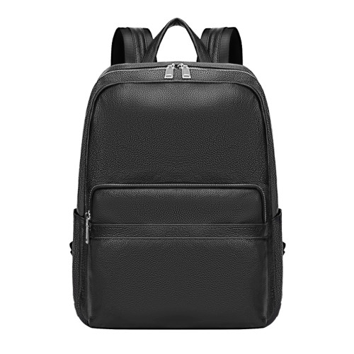 New arrival genuine leather black leisure men laptop genuine leather backpack school backpack