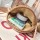 Crochet wholesale bali straw purse cluth handbags round straw bag