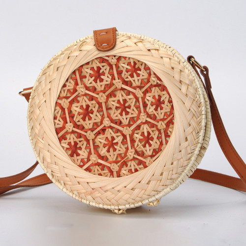 2021 new spring summer handmade crochet bamboo handbag
