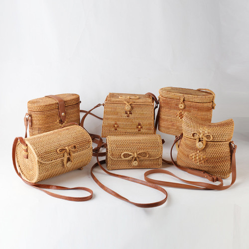 Vintage handmade wholesale rattan bag from Vietnam