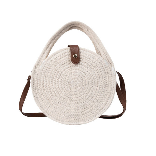 Ins hot summer beach handmade straw bag round beach bag