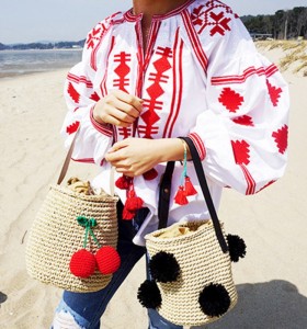 Wholesale women shoulder bags handmade handbag crochet bucket bag
