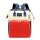 Customized logo colorful mommy backpack baby diaper bag with bed