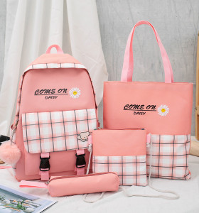 School Bags Backpack Cute Cartoon Yellow Kids Children Unisex Oem Customized Logo Time Packing
