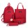 Plaid Canvas Fabric Lightweight Durable Girls Teenage School BackPack 4 Pieces School Backpack Set