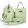 Plaid Canvas Fabric Lightweight Durable Girls Teenage School BackPack 4 Pieces School Backpack Set