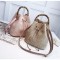 Ins summer fashion women straw leather tote bag crossbody bag handmade
