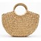 2021 summer woven paper straw beach bags handmade lady crochet handbag