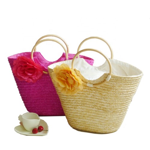 Wheat Straw Beach Bag Tote Bohemian tote basket bag women ladies hand bags