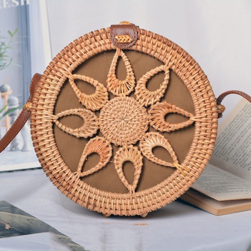 New designs rattan clutch bag woven beach handbag