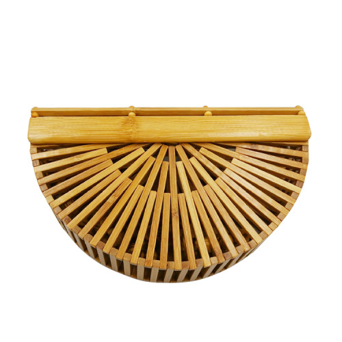 New bamboo hand bag handmade Semicircular bamboo clutch bags