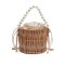 Factory Outlet Ladies Fiber rattan Basket Carry Bag Handles mini Wicker Case for Traveling
