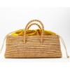 Custom hand-woven bohemian beach bag fashion rectangular straw woven female handbag
