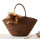 2021 wheat straw beach bag ladies handbag fashion woven hat shaped shoulder bag customization