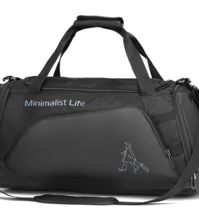 custom waterproof nylon sports big capacity travel duffel bags with shoe compartment