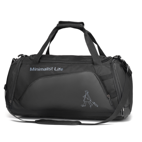custom waterproof nylon sports big capacity travel duffel bags with shoe compartment