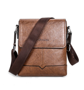 New trending men messenger leather bags waterproof leisure messenger bag shoulder bag business