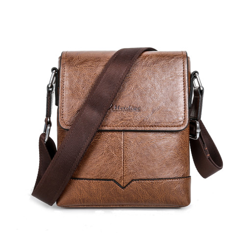 New trending men messenger leather bags waterproof leisure messenger bag shoulder bag business