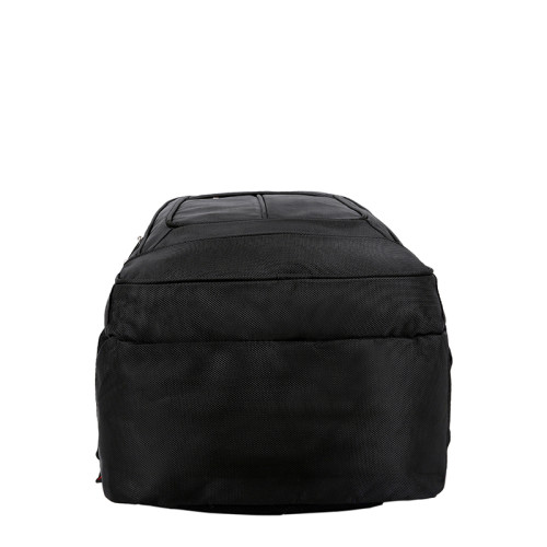 OEM ODM big capacity waterproof men black polyester school student backpack