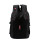 OEM ODM big capacity waterproof men black polyester school student backpack