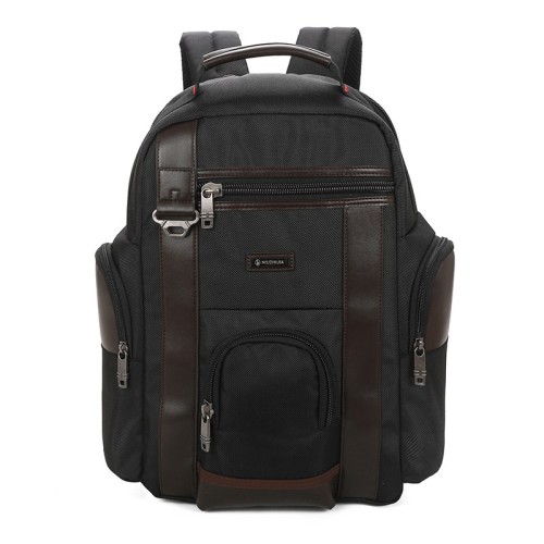Custom big capacity travel leisure college student black computer oxford backpack