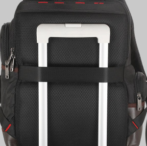 Custom big capacity travel leisure college student black computer oxford backpack