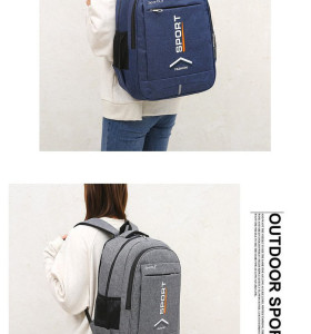 Design Polyester Traveling Backpack mochilas Rucksack Unisex Waterproof Durable Black Backpack Laptop Bags