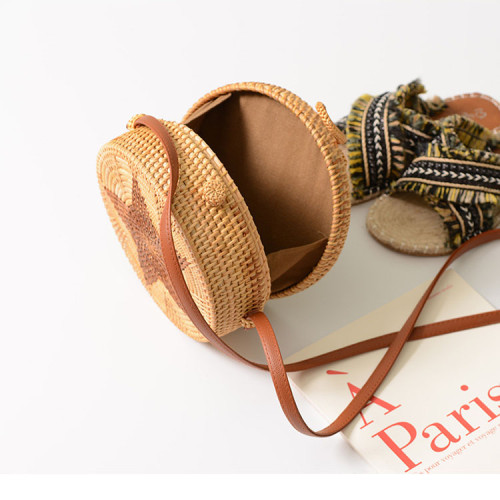 Bali beach rattan bags handmade natural round rattan bag