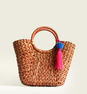 2021 women corn husk straw beach tote bags for summer