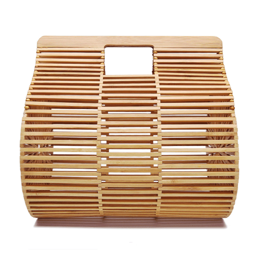 Women bamboo handle bag handmade bamboo purse tote bag