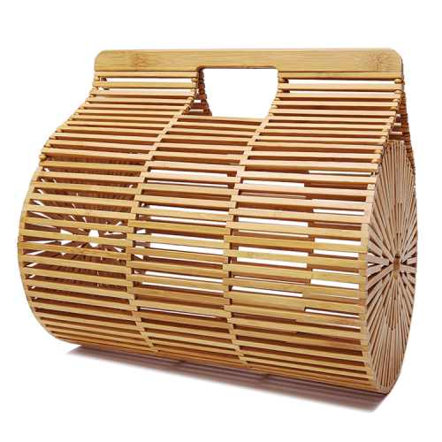Women bamboo handle bag handmade bamboo purse tote bag
