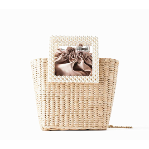 OEM beach ladies summer handbag wholesale straw woven tassel messenger bags