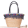 Wholesale hand woven bohemia beach basket fashion straw bags women handbags