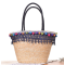 Wholesale hand woven bohemia beach basket fashion straw bags women handbags