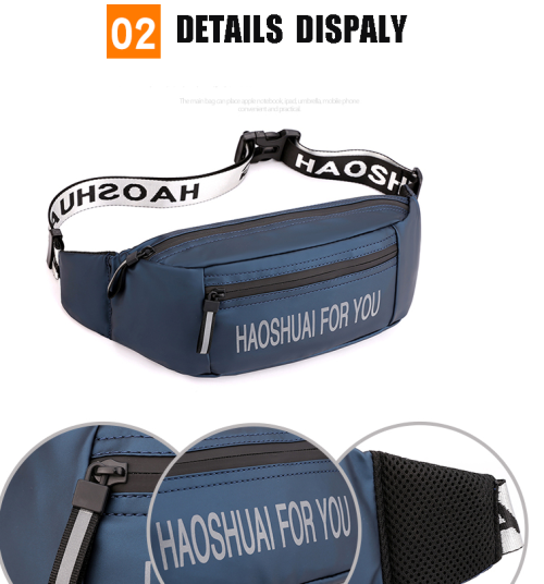 custom logo waist bag for men Messenger Chest Bags waterproof sports nylon crossbody chest bag