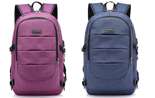 Custom Logo Laptop Backpack  Softback Modern Design Office Bags Laptop Backpack with USB Charger port