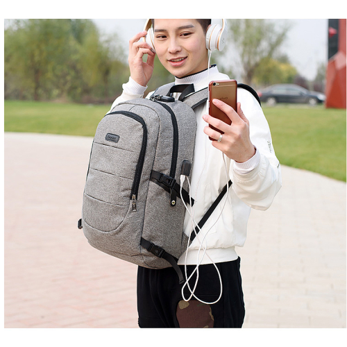 Custom Logo Laptop Backpack Softback Modern Design Office Bags Laptop Backpack with USB Charger port