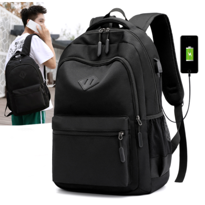 Modern Student Laptop Backpack Design Polyester College Office 15.6 Inches Laptop Backpack with USB porting
