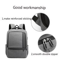 Laptop Backpack Bag USB Charger Oxford Fabric Anti-Theft Business school backpack