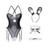 Black silk perspective sexy lingerie sexy bunny girl uniform temptation pure desire to avoid students' private room antique clothes