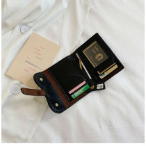 Small Purse Women's Short 2020 New Korean Version Simple Fashion Ring Soft Wallet Change Card Bag