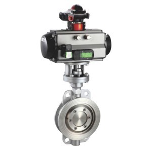 PNEUMATIC WAFER CLIP MULTI-LAYER METAL HARD SEAL BUTTERFLY VALVE