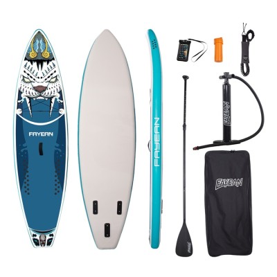 Tiger Design China Wholesale Inflatable Paddle Board Hiqh Quality Surf Board Custom Sup Board blue