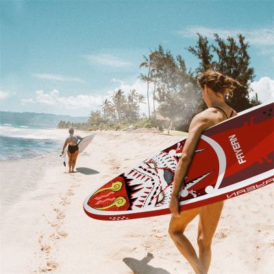 Tiger Design China Wholesale Inflatable Paddle Board Hiqh Quality Surf Board Custom Sup Board Red