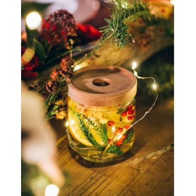 Customized Wholesale Glass Food Storage Containers 0.5L Kitchen Container with wood Lids