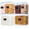 Airtight Food Storage Container Set of 6 with Easy-Lock Lid, Flour Container made of BPA-Free, 3.6L*2, 1.6L*4