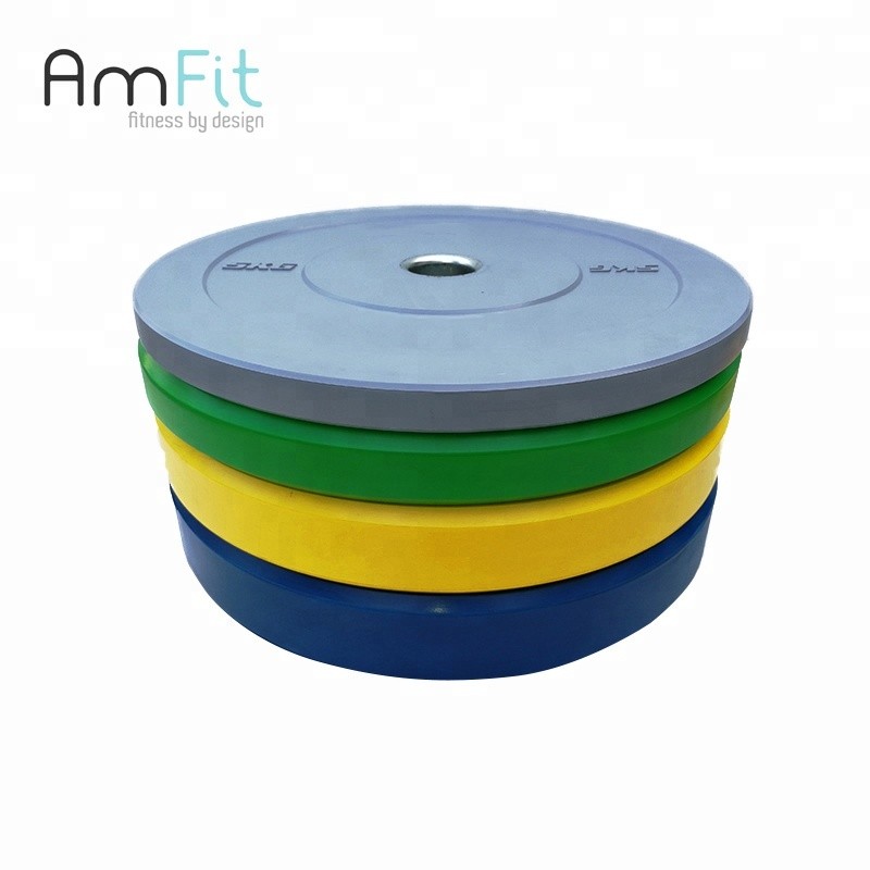 High quality colorful rubber bumper plate in weight lifting China manufacture Goldroad