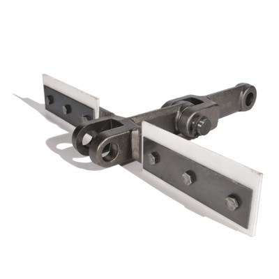 Drop forged link chain with plastic flight | Forged scraper conveyor chain | Link chain china suppliers