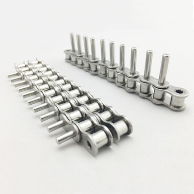 Stainless steel chain with extended pins | Simple roller chain | Short pitch stainless steel roller chain